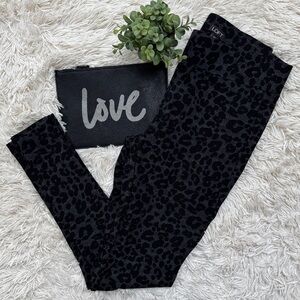 Loft Leopard Print Leggings 💗 Charcoal & Black